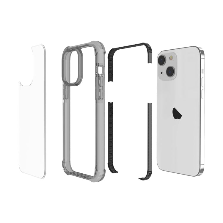 For iPhone 15 Plus Four-corner Shockproof TPU + Acrylic Phone Case(Black) - iPhone 15 Plus Cases by PMC TechLife | Online Shopping South Africa | PMC TechLife