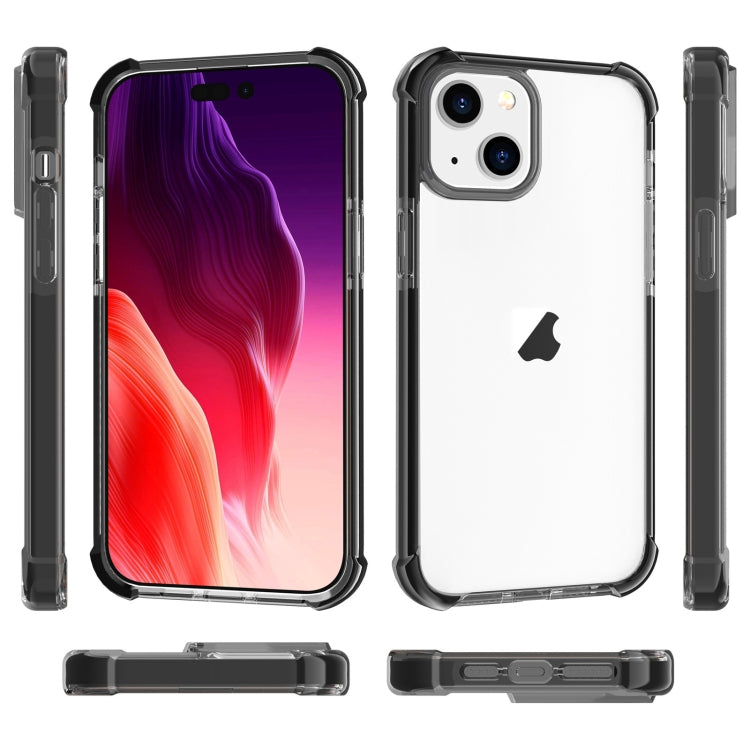 For iPhone 15 Plus Four-corner Shockproof TPU + Acrylic Phone Case(Black) - iPhone 15 Plus Cases by PMC TechLife | Online Shopping South Africa | PMC TechLife