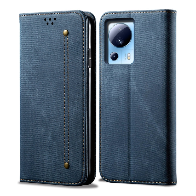 For Xiaomi 13 Lite / Civi 2 Denim Texture Flip Leather Phone Case(Blue) - free shipping - PMC TechLife - Order now!