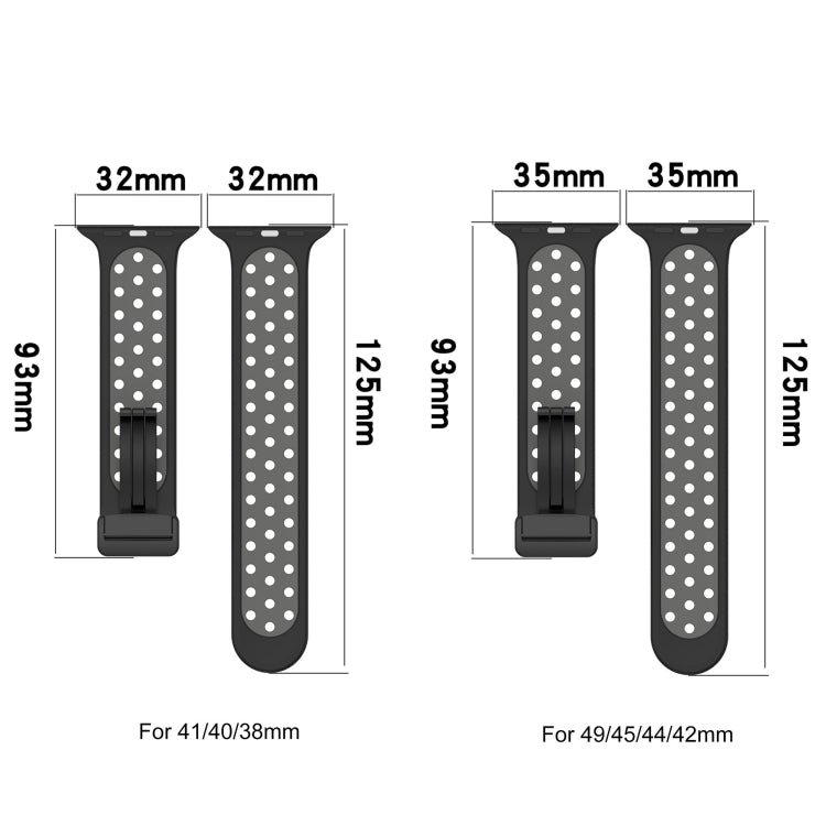For Apple Watch 6 44mm Magnetic Buckle Silicone Watch Band(White Black) - Watch Bands by PMC TechLife | Online Shopping South Africa | PMC TechLife