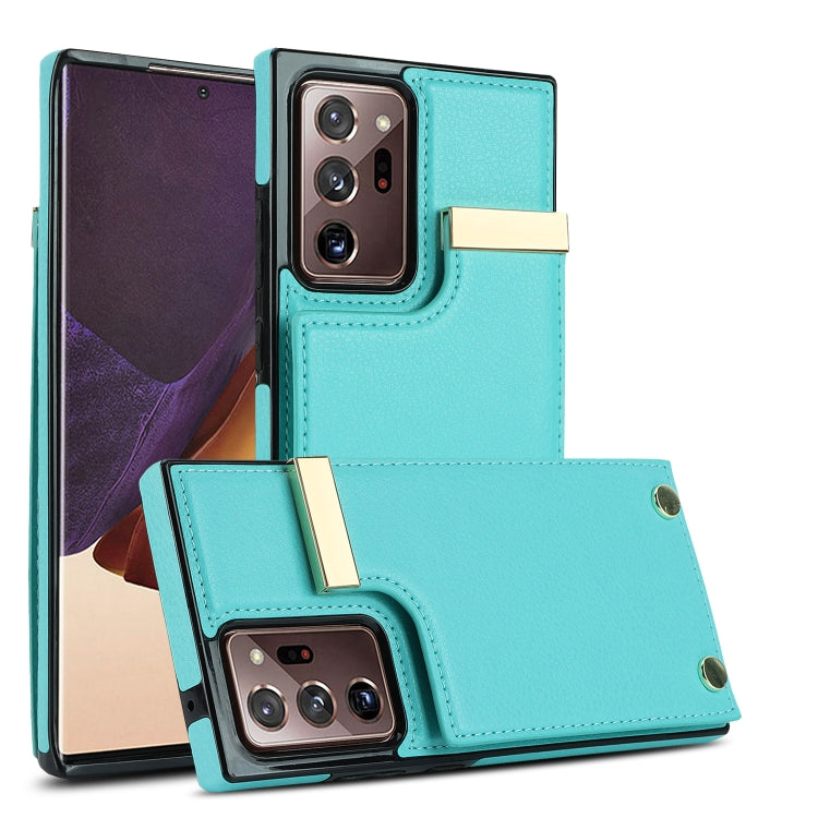 For Samsung Galaxy Note20 Ultra Metal Buckle Card Slots Phone Case(Green) - free shipping - PMC TechLife - Order now!
