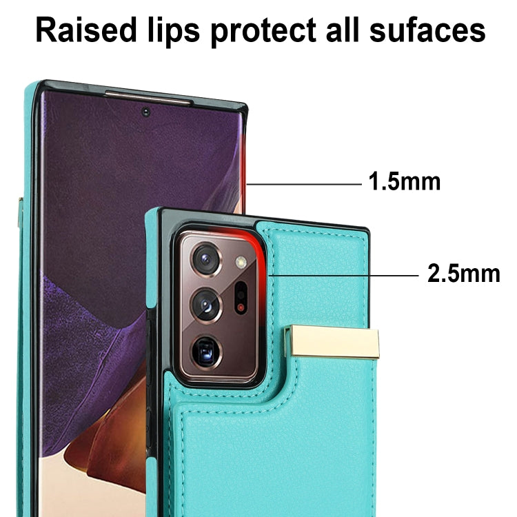 For Samsung Galaxy Note20 Ultra Metal Buckle Card Slots Phone Case(Green) - free shipping - PMC TechLife - Order now!