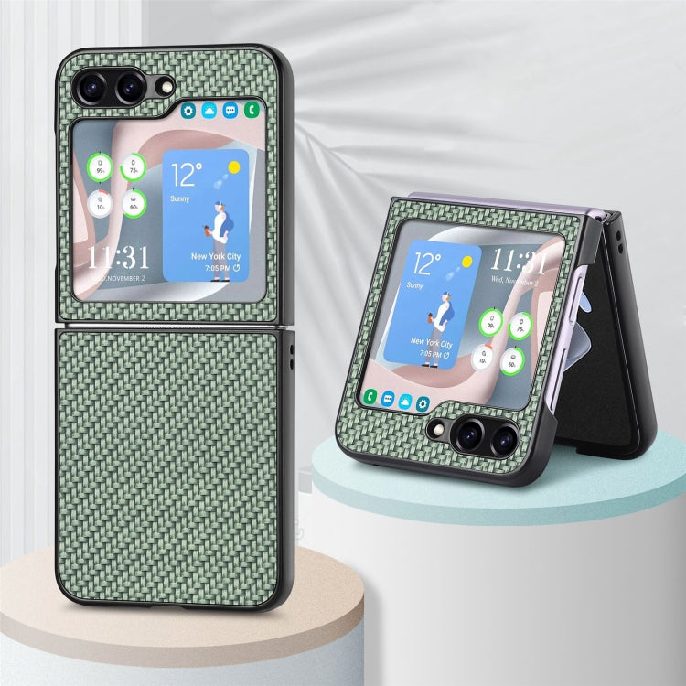 For Samsung Galaxy Z Flip5 Carbon Fiber Fold Back Phone Case(Green) - free shipping - PMC TechLife - Order now!