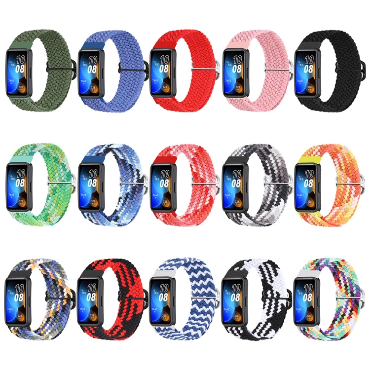 For Huawei Band 8 Nylon Braided Buckle Watch Band(Green) - Watch Bands by PMC TechLife | Online Shopping South Africa | PMC TechLife