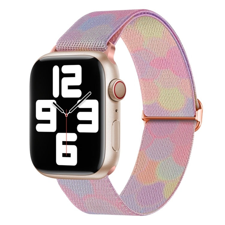 For Apple Watch 7 45mm Painted Pattern Nylon Replacement Watch Band(Symphony Bubbles) - Watch Bands by PMC TechLife | Online Shopping South Africa | PMC TechLife