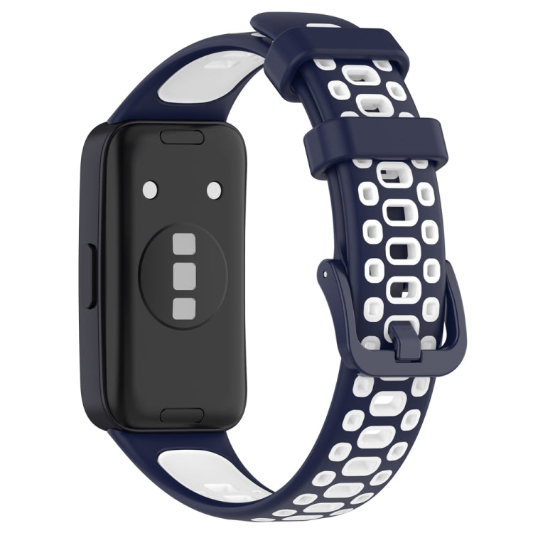 For Huawei Band 8 Two Color Silicone Replacement Watch Band(Midnight Blue White) - Watch Bands by PMC TechLife | Online Shopping South Africa | PMC TechLife