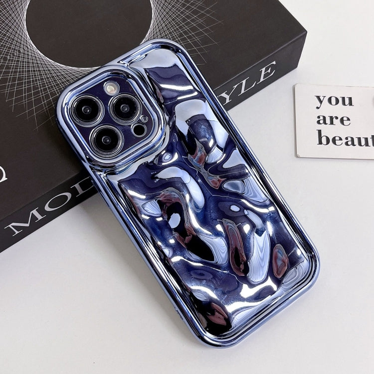 For iPhone 13 Pro Max Electroplating Meteorite Texture TPU Phone Case(Blue) - free shipping - PMC TechLife - Order now!