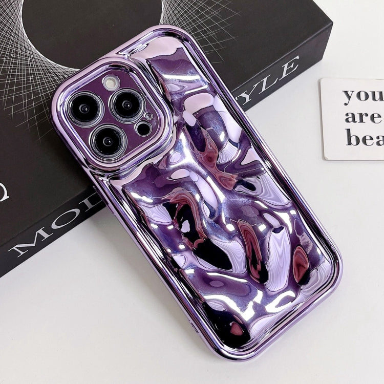 For iPhone 13 Pro Electroplating Meteorite Texture TPU Phone Case(Purple) - free shipping - PMC TechLife - Order now!