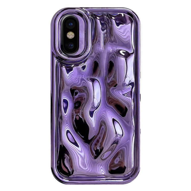 For iPhone X / XS Electroplating Meteorite Texture TPU Phone Case(Purple) - free shipping - PMC TechLife - Order now!
