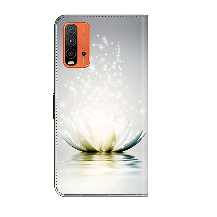 For Xiaomi Redmi 9T Crystal 3D Shockproof Protective Leather Phone Case(Light Lotus) - free shipping - PMC TechLife - Order now!