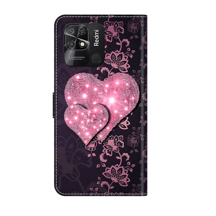For Xiaomi Redmi 10C Crystal 3D Shockproof Protective Leather Phone Case(Lace Love) - free shipping - PMC TechLife - Order now!