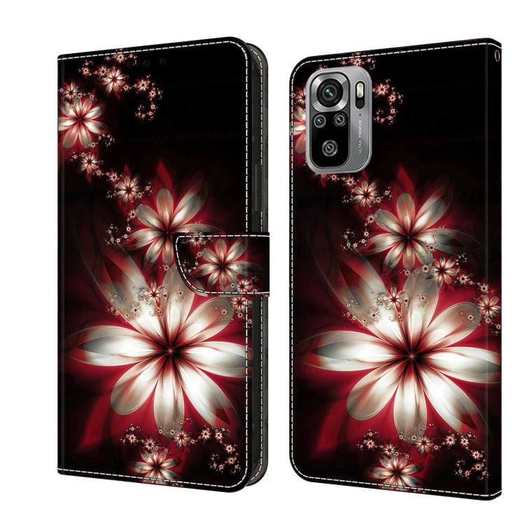 For Xiaomi Redmi Note 10 4G Crystal 3D Shockproof Protective Leather Phone Case(Fantastic Flower) - free shipping - PMC TechLife - Order now!