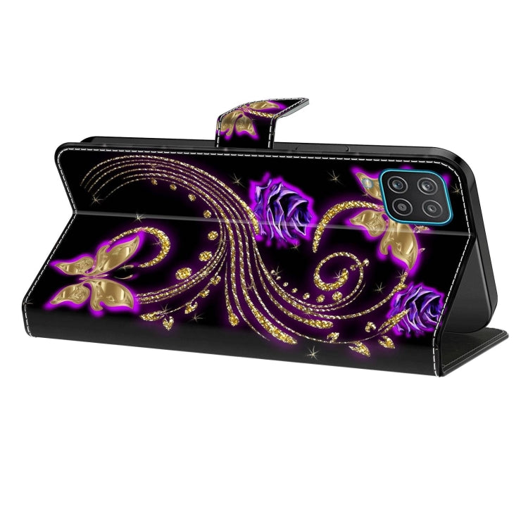 For Xiaomi Redmi Note 10 5G Crystal 3D Shockproof Protective Leather Phone Case(Purple Flower Butterfly) - free shipping - PMC TechLife - Order now!