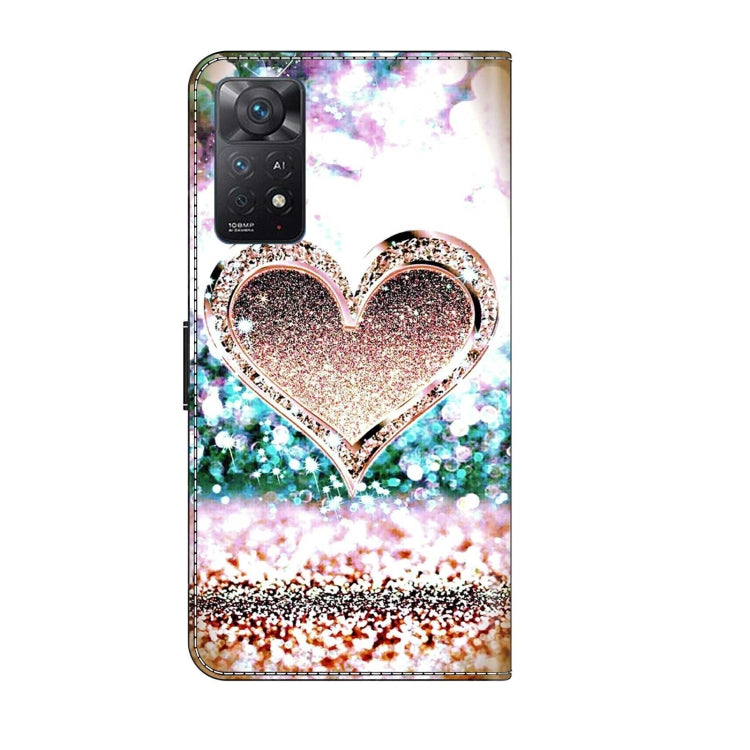 For Xiaomi Redmi Note 11 Pro 5G / 4G Global Crystal 3D Shockproof Protective Leather Phone Case(Pink Diamond Heart) - free shipping - PMC TechLife - Order now!