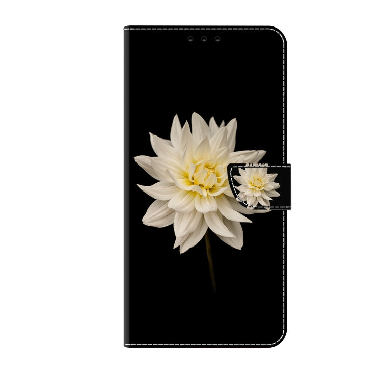 For Xiaomi Redmi 11A 4G / Redmi 12C Global Crystal 3D Shockproof Protective Leather Phone Case(White Flower) - free shipping - PMC TechLife - Order now!