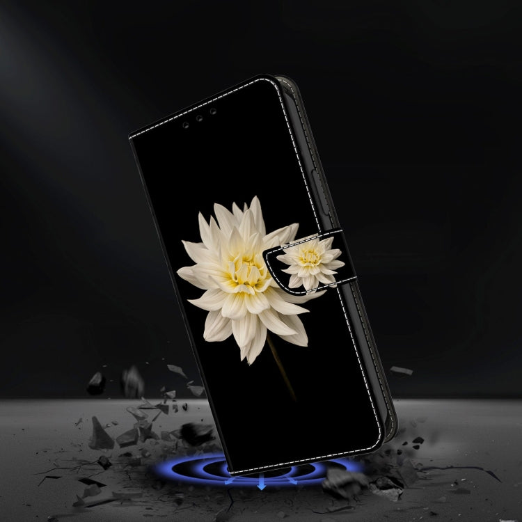 For Xiaomi Redmi 11A 4G / Redmi 12C Global Crystal 3D Shockproof Protective Leather Phone Case(White Flower) - free shipping - PMC TechLife - Order now!