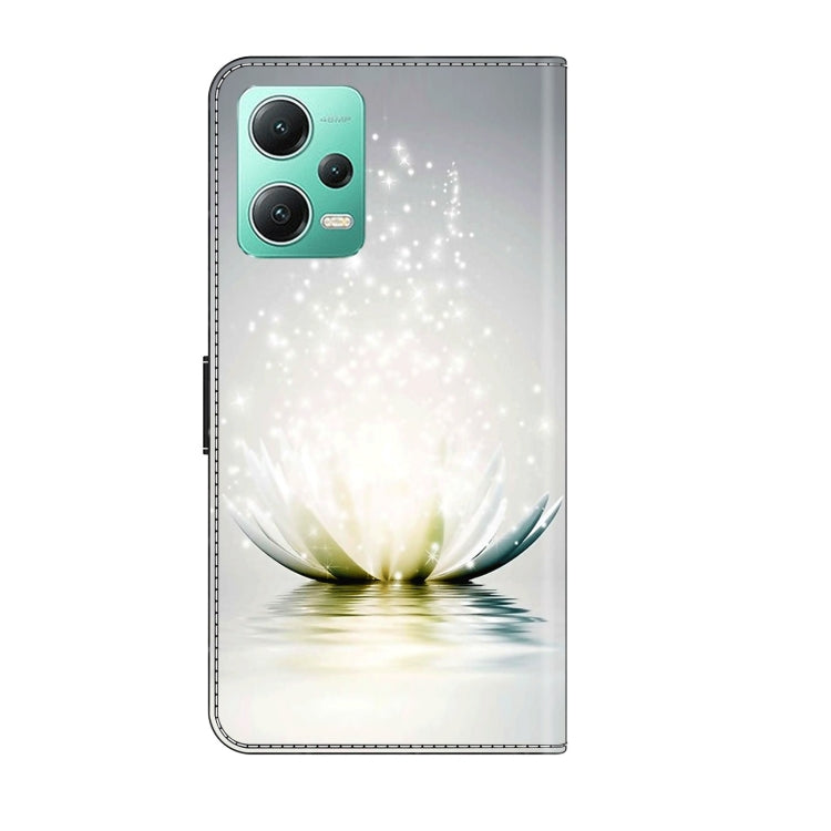 For Xiaomi Redmi Note 12 5G Global / Poco X5 Crystal 3D Shockproof Protective Leather Phone Case(Light Lotus) - free shipping - PMC TechLife - Order now!
