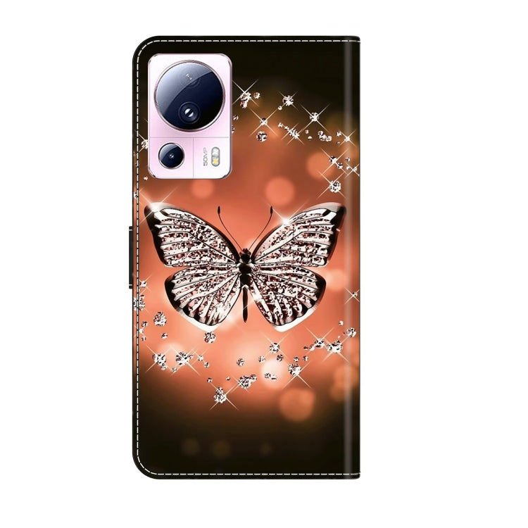 For Xiaomi 13 Lite Crystal 3D Shockproof Protective Leather Phone Case(Crystal Butterfly) - free shipping - PMC TechLife - Order now!