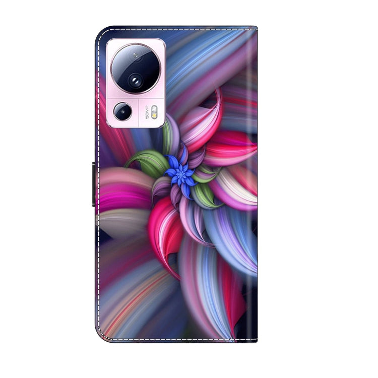 For Xiaomi 13 Lite Crystal 3D Shockproof Protective Leather Phone Case(Colorful Flower) - free shipping - PMC TechLife - Order now!