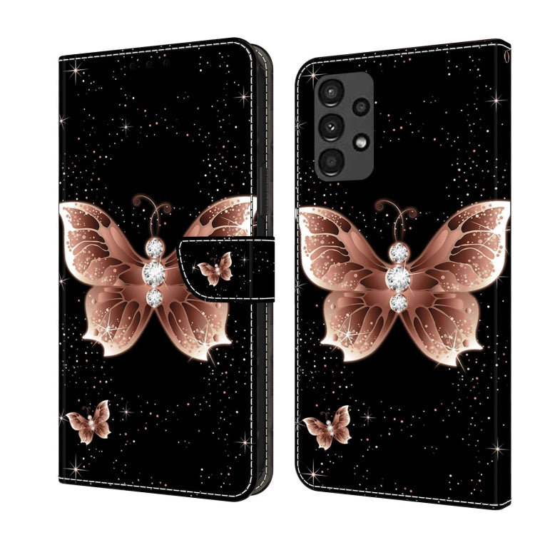 For Samsung Galaxy A13 4G / 5G / A04S Crystal 3D Shockproof Protective Leather Phone Case(Pink Diamond Butterfly) - free shipping - PMC TechLife - Order now!