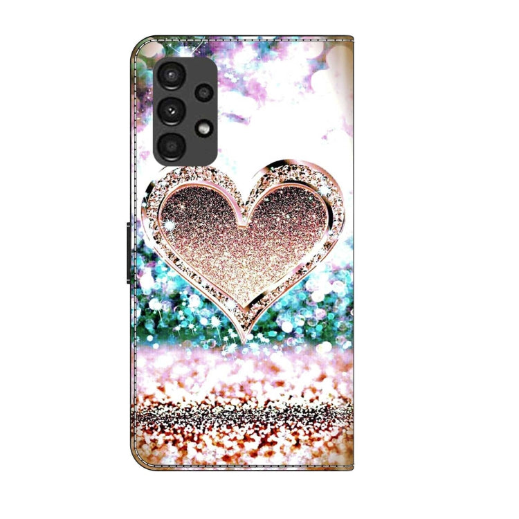 For Samsung Galaxy A13 4G / 5G / A04S Crystal 3D Shockproof Protective Leather Phone Case(Pink Diamond Heart) - free shipping - PMC TechLife - Order now!