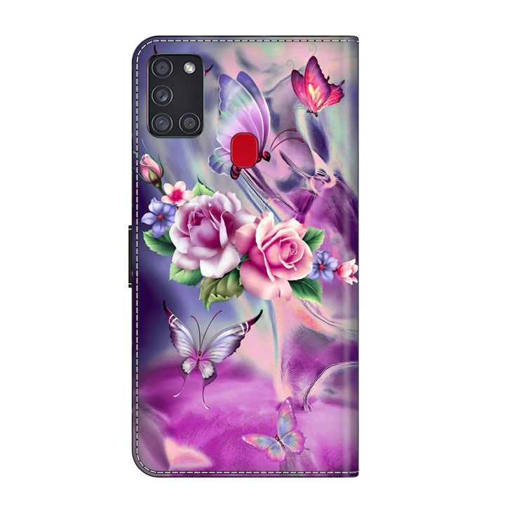 For Samsung Galaxy A21s Crystal 3D Shockproof Protective Leather Phone Case(Butterfly) - free shipping - PMC TechLife - Order now!