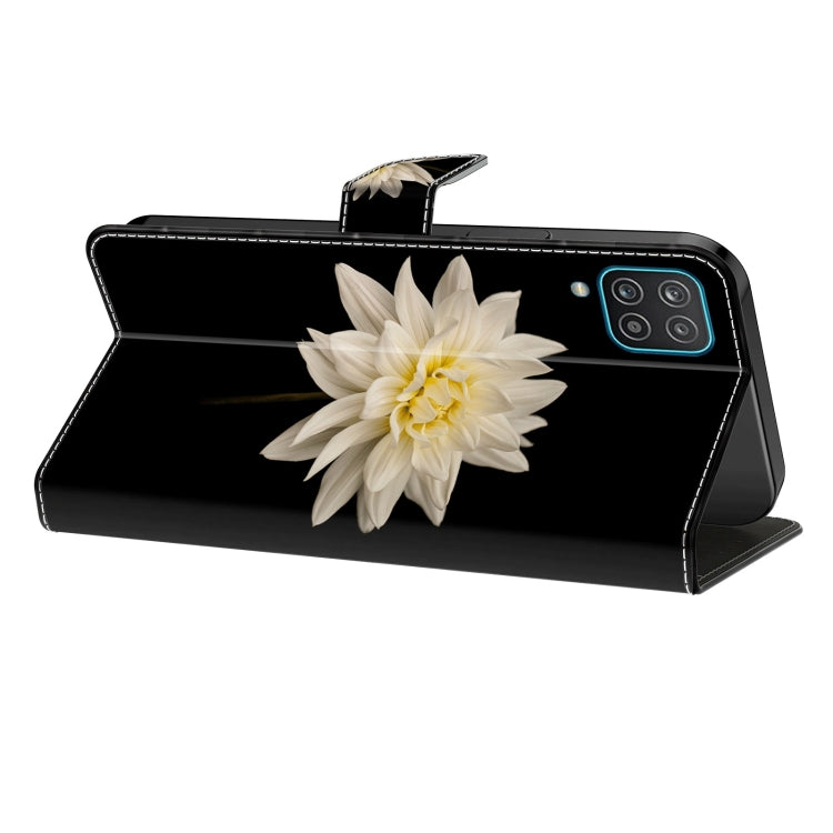 For Samsung Galaxy A22 5G Crystal 3D Shockproof Protective Leather Phone Case(White Flower) - free shipping - PMC TechLife - Order now!