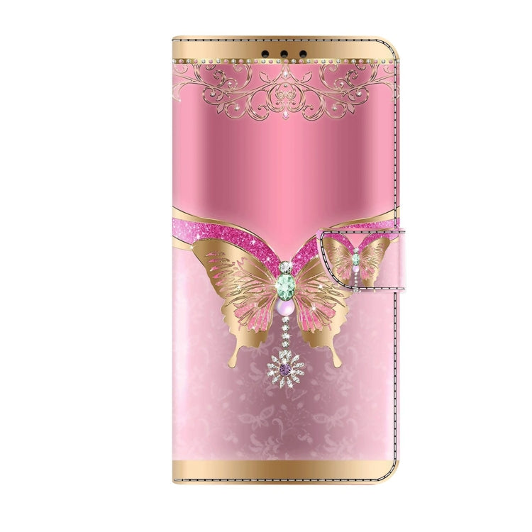 For Samsung Galaxy A23 5G Crystal 3D Shockproof Protective Leather Phone Case(Pink Bottom Butterfly) - free shipping - PMC TechLife - Order now!