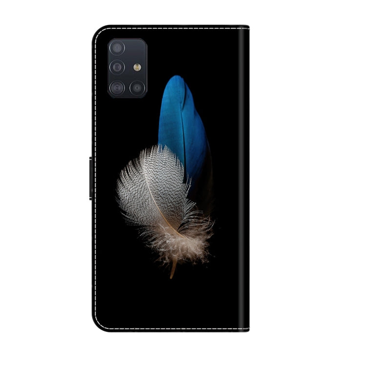 For Samsung Galaxy A51 4G Crystal 3D Shockproof Protective Leather Phone Case(Two Branches) - free shipping - PMC TechLife - Order now!