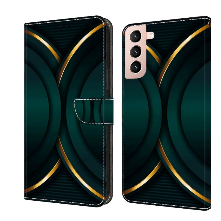 For Samsung Galaxy S21 Crystal 3D Shockproof Protective Leather Phone Case(Gold Outline) - free shipping - PMC TechLife - Order now!