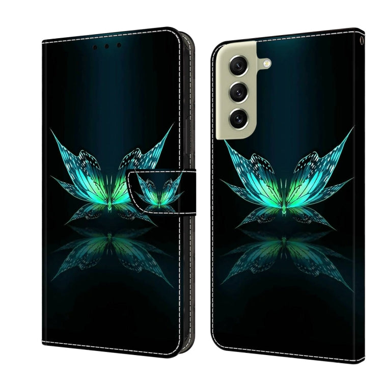 For Samsung Galaxy S21 FE 5G Crystal 3D Shockproof Protective Leather Phone Case(Reflection Dutterfly) - free shipping - PMC TechLife - Order now!