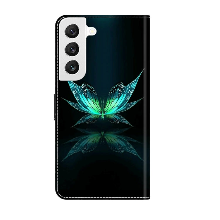 For Samsung Galaxy S22 Crystal 3D Shockproof Protective Leather Phone Case(Reflection Dutterfly) - free shipping - PMC TechLife - Order now!