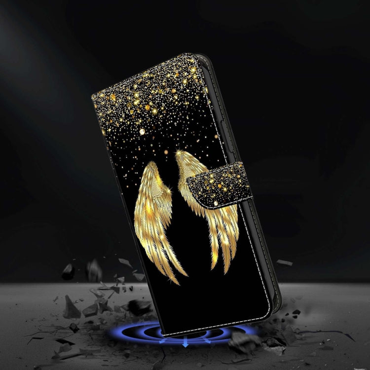 For Samsung Galaxy S22 Crystal 3D Shockproof Protective Leather Phone Case(Golden Wings) - free shipping - PMC TechLife - Order now!
