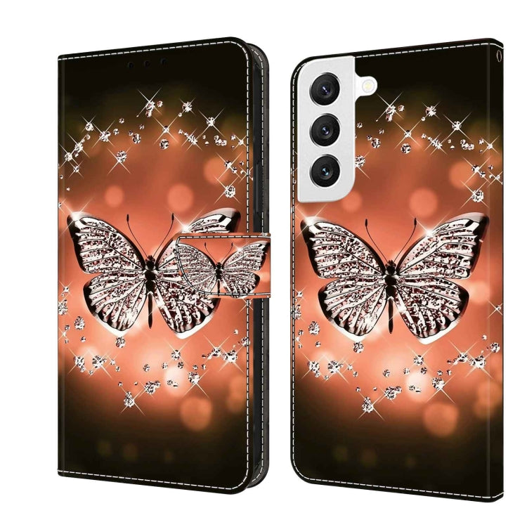 For Samsung Galaxy S22 Crystal 3D Shockproof Protective Leather Phone Case(Crystal Butterfly) - free shipping - PMC TechLife - Order now!