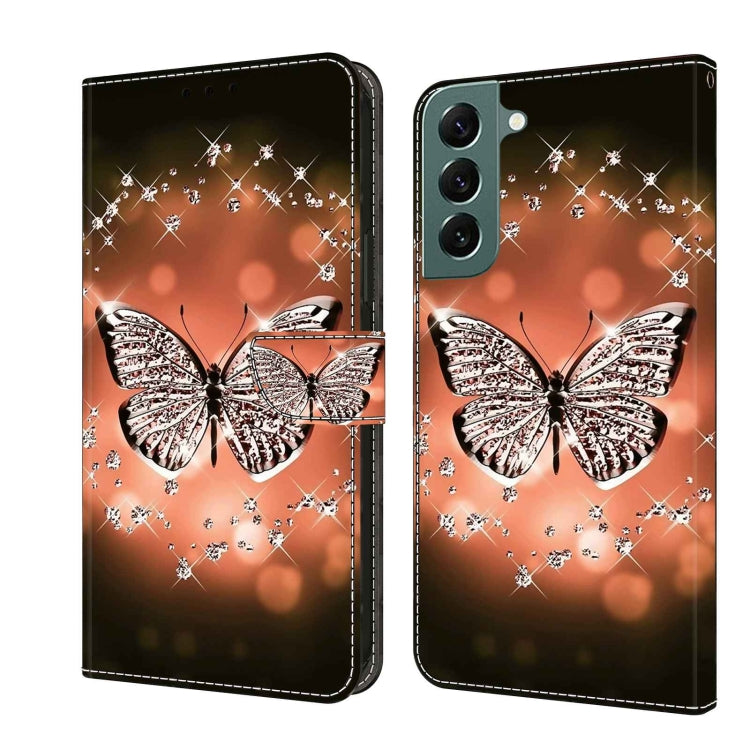 For Samsung Galaxy S22+ Crystal 3D Shockproof Protective Leather Phone Case(Crystal Butterfly) - free shipping - PMC TechLife - Order now!