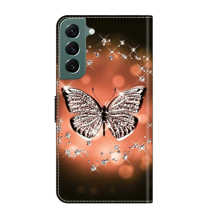 For Samsung Galaxy S22+ Crystal 3D Shockproof Protective Leather Phone Case(Crystal Butterfly) - free shipping - PMC TechLife - Order now!