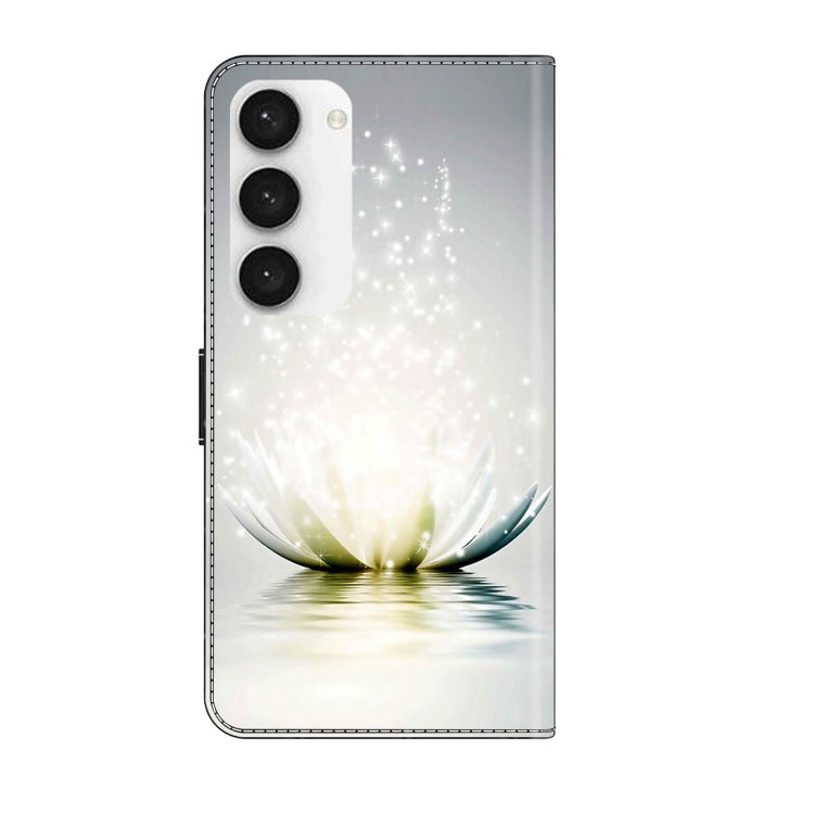 For Samsung Galaxy S23 Crystal 3D Shockproof Protective Leather Phone Case(Light Lotus) - free shipping - PMC TechLife - Order now!