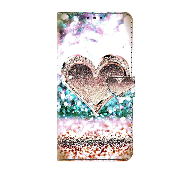 For Samsung Galaxy S23 Ultra Crystal 3D Shockproof Protective Leather Phone Case(Pink Diamond Heart) - free shipping - PMC TechLife - Order now!