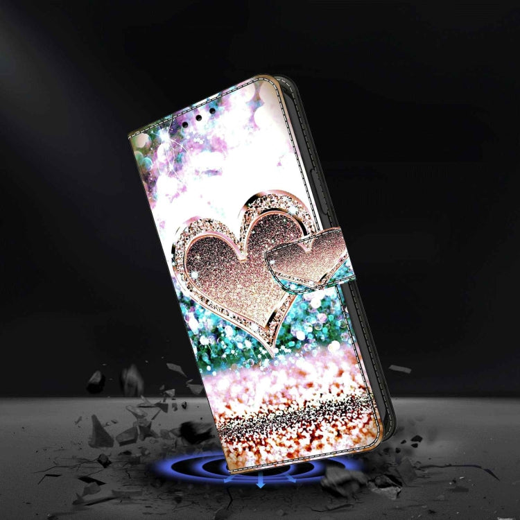 For Samsung Galaxy S23 Ultra Crystal 3D Shockproof Protective Leather Phone Case(Pink Diamond Heart) - free shipping - PMC TechLife - Order now!