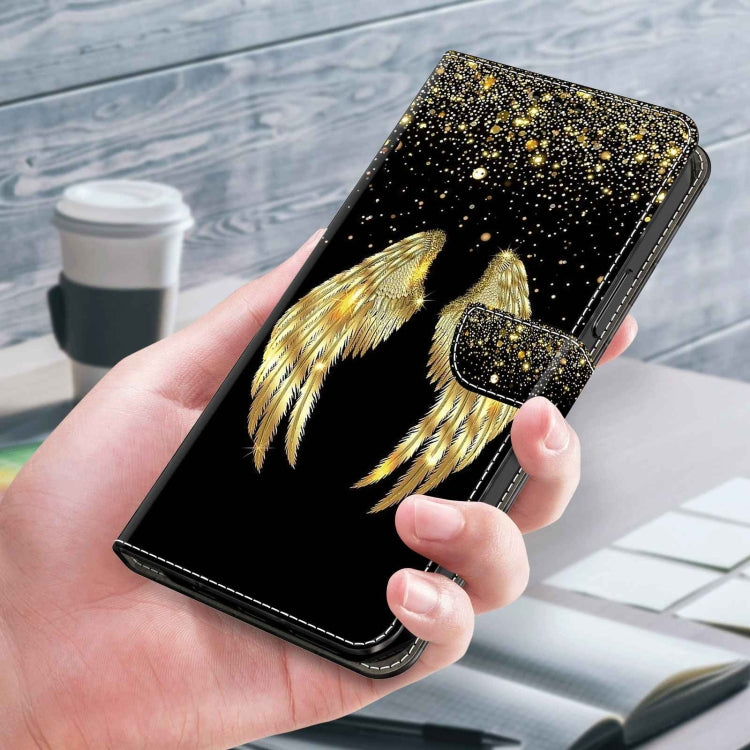 For Samsung Galaxy S23 Ultra Crystal 3D Shockproof Protective Leather Phone Case(Golden Wings) - free shipping - PMC TechLife - Order now!