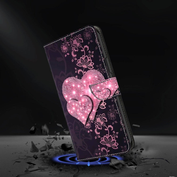 For Samsung Galaxy S23 Ultra Crystal 3D Shockproof Protective Leather Phone Case(Lace Love) - free shipping - PMC TechLife - Order now!