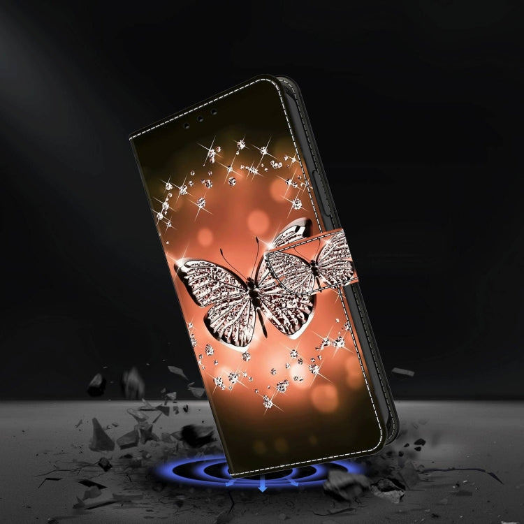 For Samsung Galaxy S23 Ultra Crystal 3D Shockproof Protective Leather Phone Case(Crystal Butterfly) - free shipping - PMC TechLife - Order now!