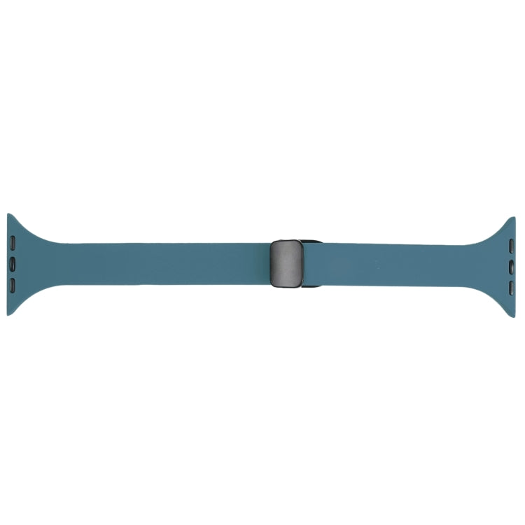 For Apple Watch 8 45mm  Magnetic Buckle Slim Silicone Watch Band(Light Green) - Watch Bands by PMC TechLife | Online Shopping South Africa | PMC TechLife