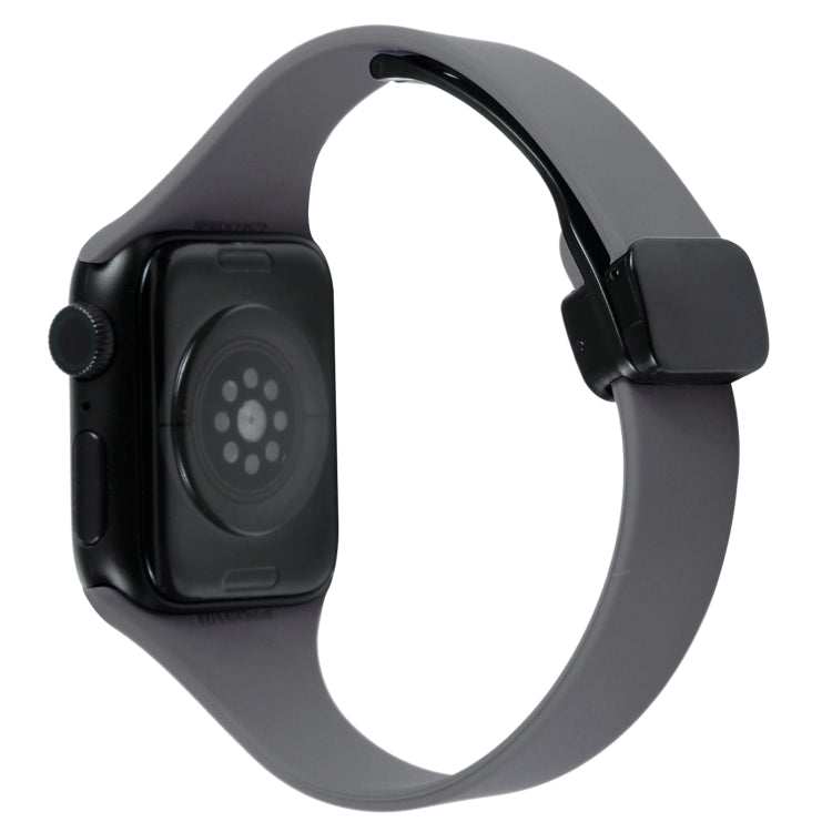 For Apple Watch SE 40mm Magnetic Buckle Slim Silicone Watch Band(Starry Grey) - Watch Bands by PMC TechLife | Online Shopping South Africa | PMC TechLife