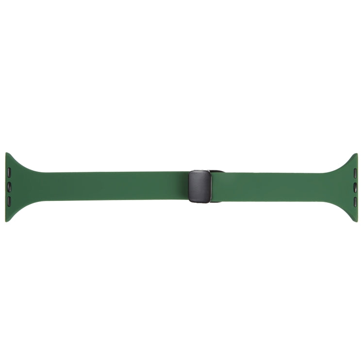For Apple Watch 6 44mm Magnetic Buckle Slim Silicone Watch Band(Alfalfa Grass) - Watch Bands by PMC TechLife | Online Shopping South Africa | PMC TechLife