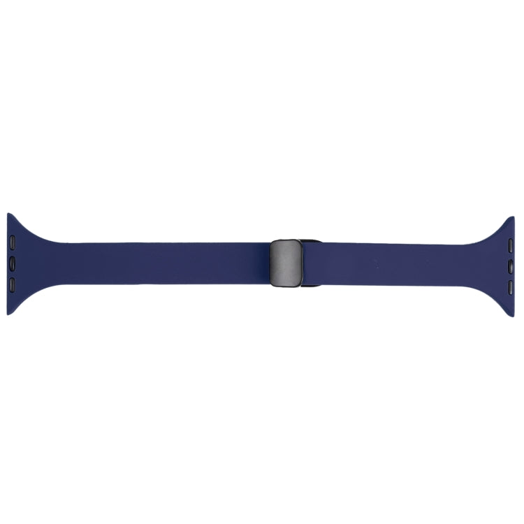 For Apple Watch 5 44mm Magnetic Buckle Slim Silicone Watch Band(Midnight Blue) - Watch Bands by PMC TechLife | Online Shopping South Africa | PMC TechLife