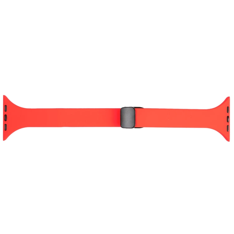 For Apple Watch 5 44mm Magnetic Buckle Slim Silicone Watch Band(Red) - Watch Bands by PMC TechLife | Online Shopping South Africa | PMC TechLife