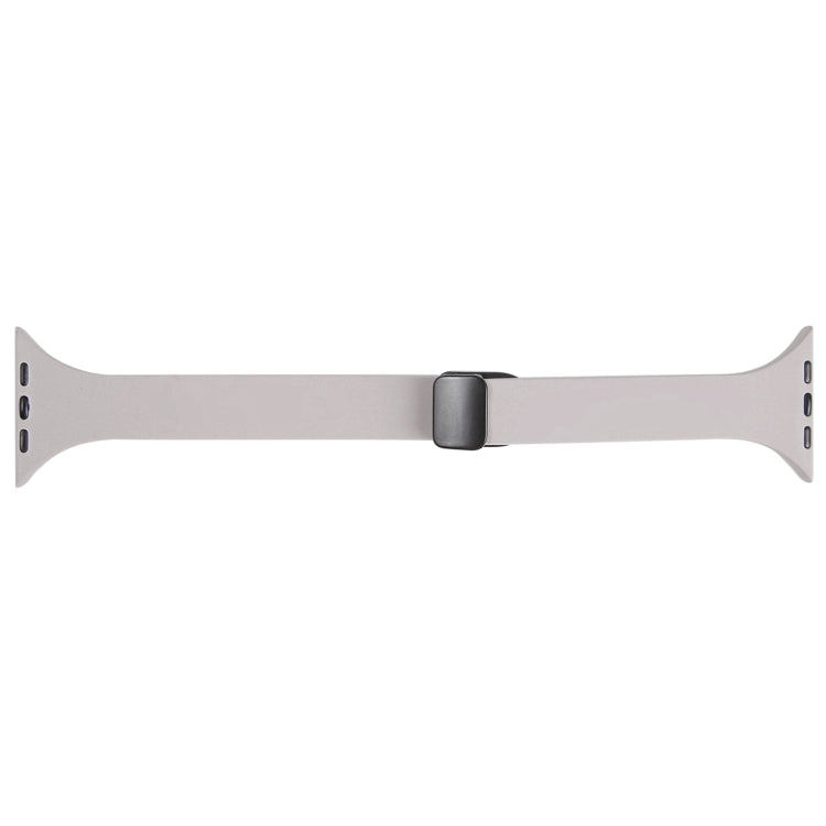 For Apple Watch 38mm Magnetic Buckle Slim Silicone Watch Band(Rock Grey) - Watch Bands by PMC TechLife | Online Shopping South Africa | PMC TechLife