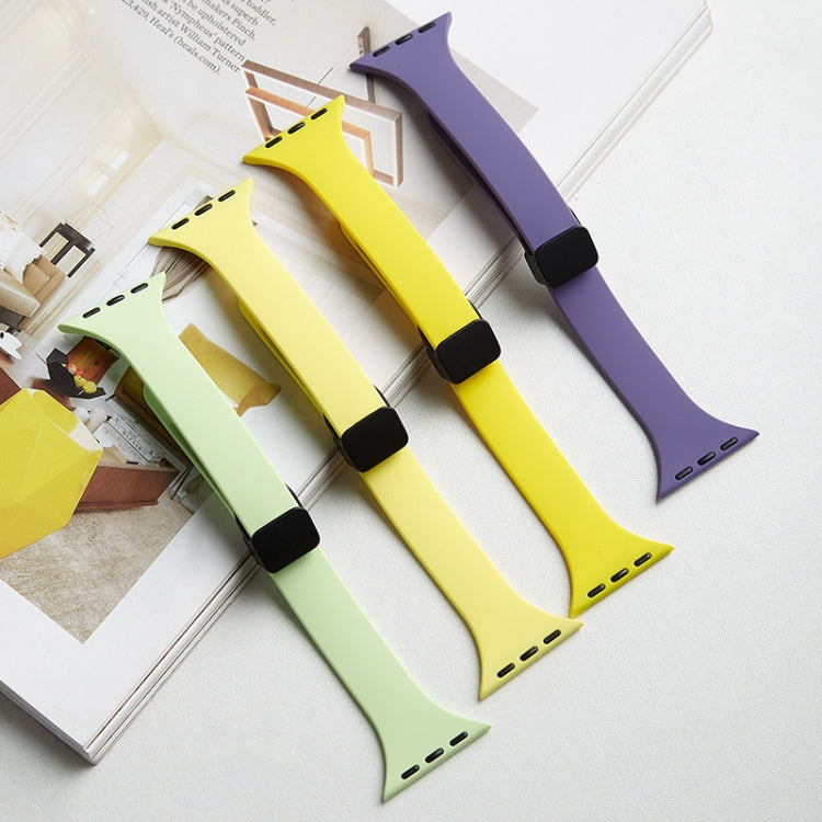 For Apple Watch 4 44mm Magnetic Buckle Slim Silicone Watch Band(Wine Red) - Watch Bands by PMC TechLife | Online Shopping South Africa | PMC TechLife