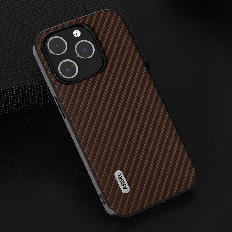 For iPhone 15 ABEEL Carbon Fiber Texture Protective Phone Case(Dark Brown) - free shipping - PMC TechLife - Order now!